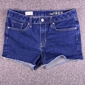 Gap 1969‎ Shorts Womens 26R Dark Wash Slim Cut Offs Casual Jean Stretch Fits29x3